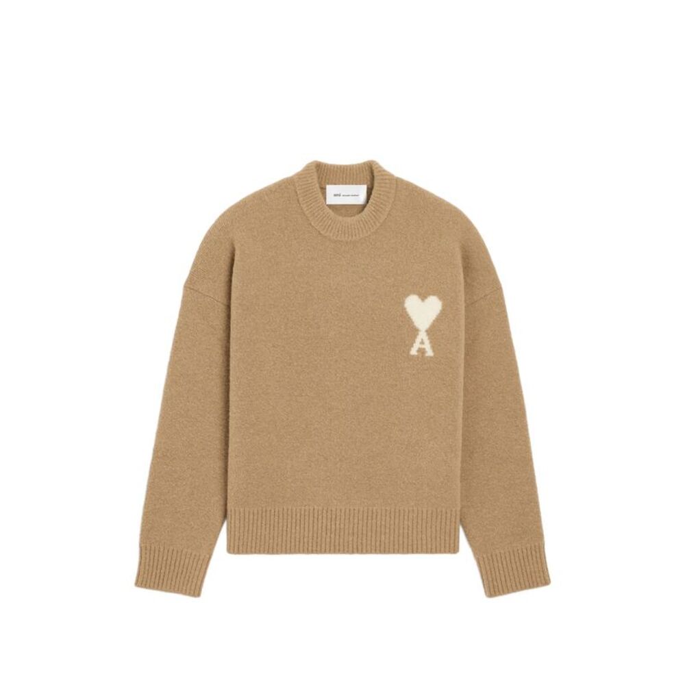 Ami Paris Neutrals Sweaters & Knitwear - Jumpers Men